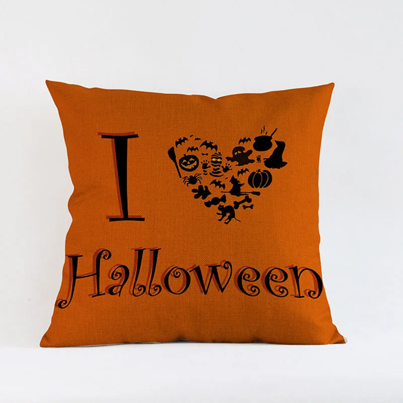 Наволочка с рисунком летучих мышей тыкв на Хэллоуин 45 х45 см|cushion cover|cushion cover