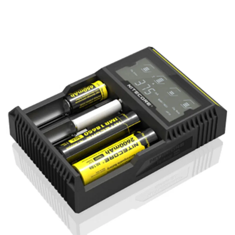 Nitecore D4 D2 Новый I4 I2 Digicharger LCD Интеллектуальный Li Ion AA AAA 18650 14500 16340 26650 Быстрая зарядка