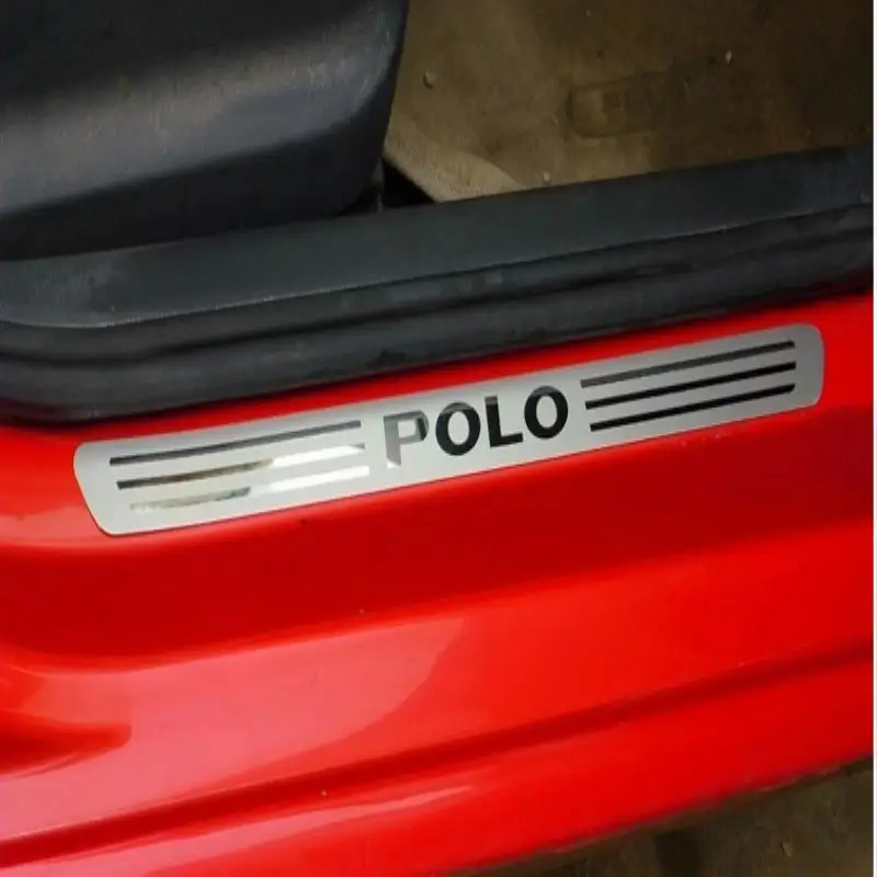 Стайлинг автомобиля для VOLKSWAGEN VW POLO Накладка на порог из нержавеющей стали