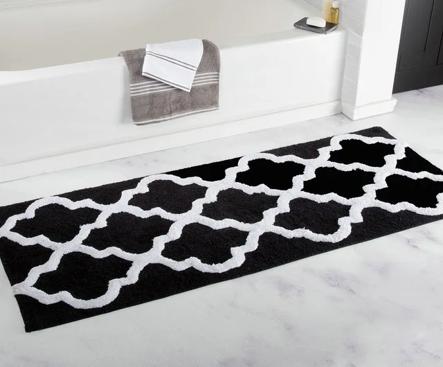 

New Black 45*120cm Long Thicken Microfiber Bedroom Bathroom Kitchen Non-slip Floor Mats Tapete Porch Doormat Area Rugs Carpets