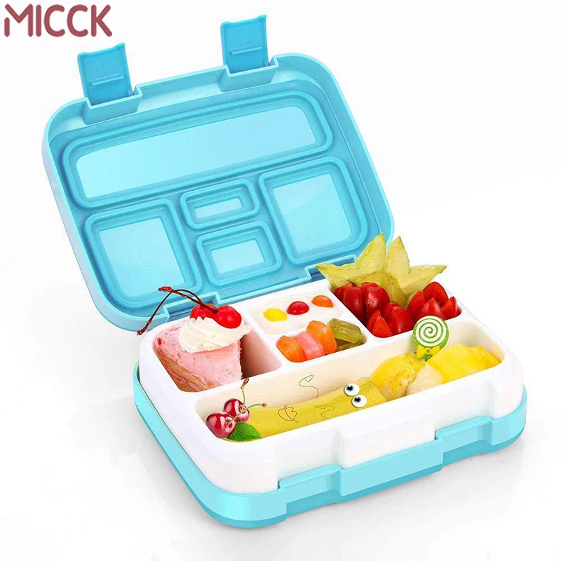 MICCK BPA Бесплатный Ланч-бокс для детей с отсеком для микроволновки мультяшный Bento box герметичный контейнер для еды ланчбокс для пикника