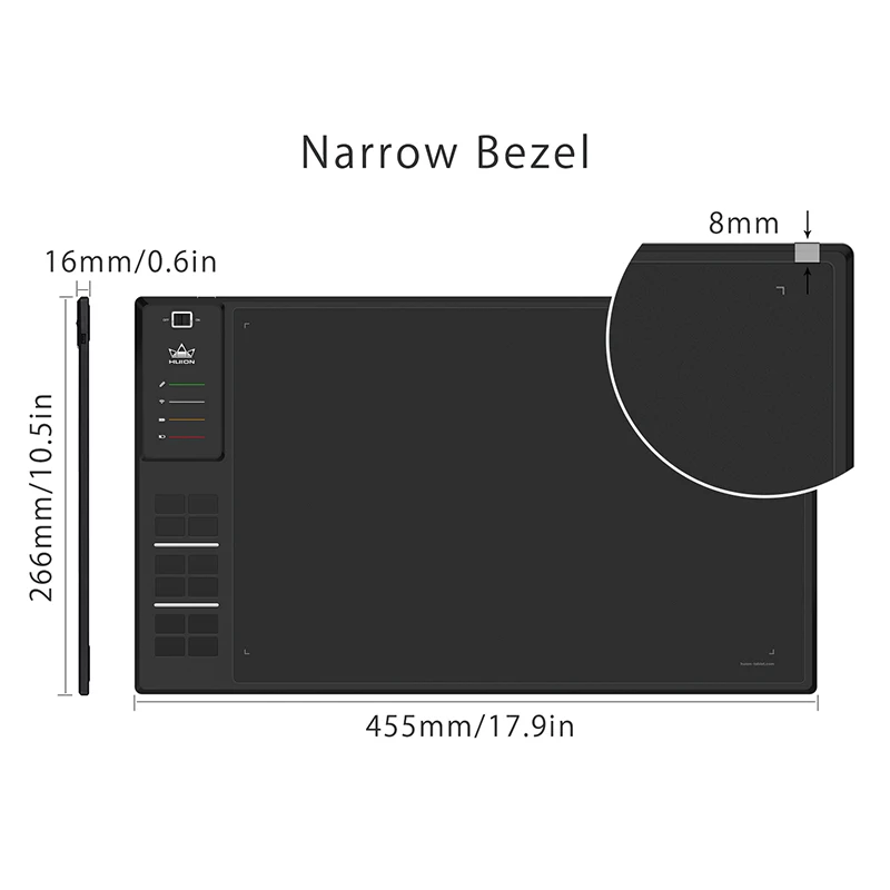 HUION Giano WH1409, беспроводной цифровой планшет, профессиональная графика, ручка для рисования, планшеты с 8192 уровнями и БЕСПЛАТНОЙ ПОДАРОЧНОЙ перчаткой