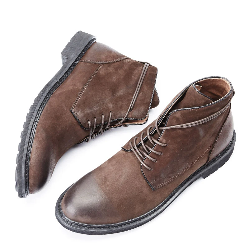 MYCOLEN/кожаная зимняя обувь роскошные мужские Ботильоны теплые плюшевые зимние