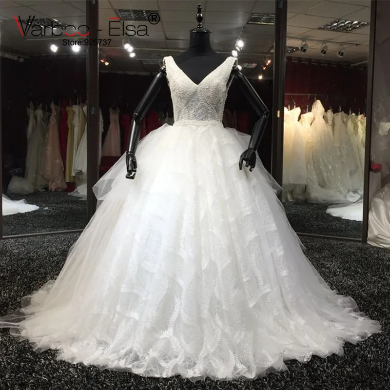 Великолепное бальное платье VARBOO_ELSA бальные платья для свадьбы 2018 пышные