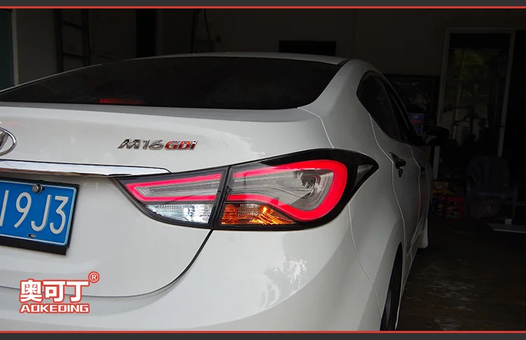 AKD автомобильный Стайлинг для hyundai Elantra задний светильник s 2012- светодиодный Elantra задний светильник DRL+ тормоз+ Парк+ сигнал