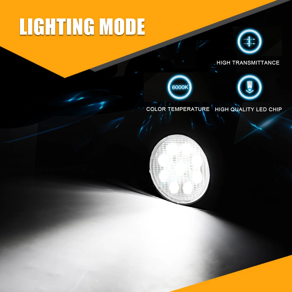 CO LIGHT 5D 4.3inch Offroad 27W LED Light Bar Spot Floodlight for Niva ATV Boat SUV 4WD 4x4 Truck Tractor LED Work Light 12V 24V