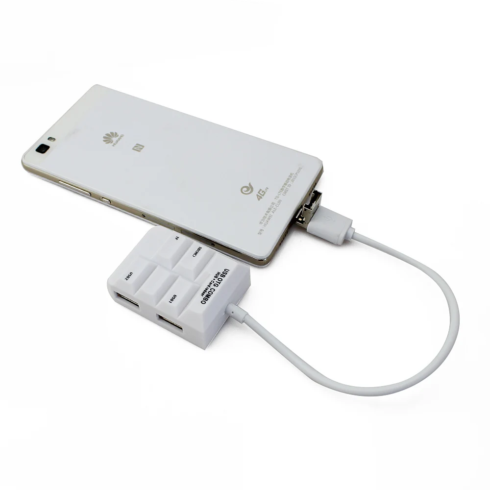 CHYI Usb 2,0 OTG концентратор мульти 4 порта Micro Usb 2,0 Hab разветвитель с SD/TF кард-ридер Компьютерные аксессуары для Android смартфонов