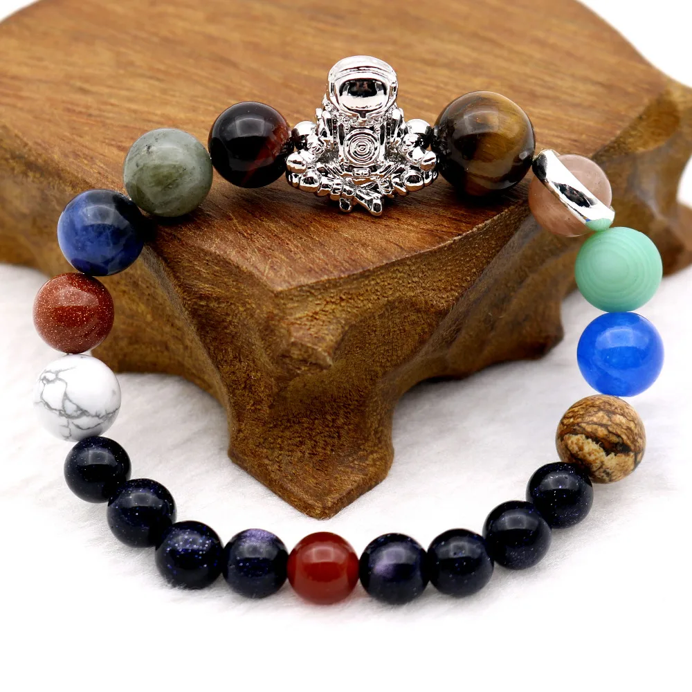 Мужские браслеты с подвесками астронавт Вселенная 9 планет звезда солнечная