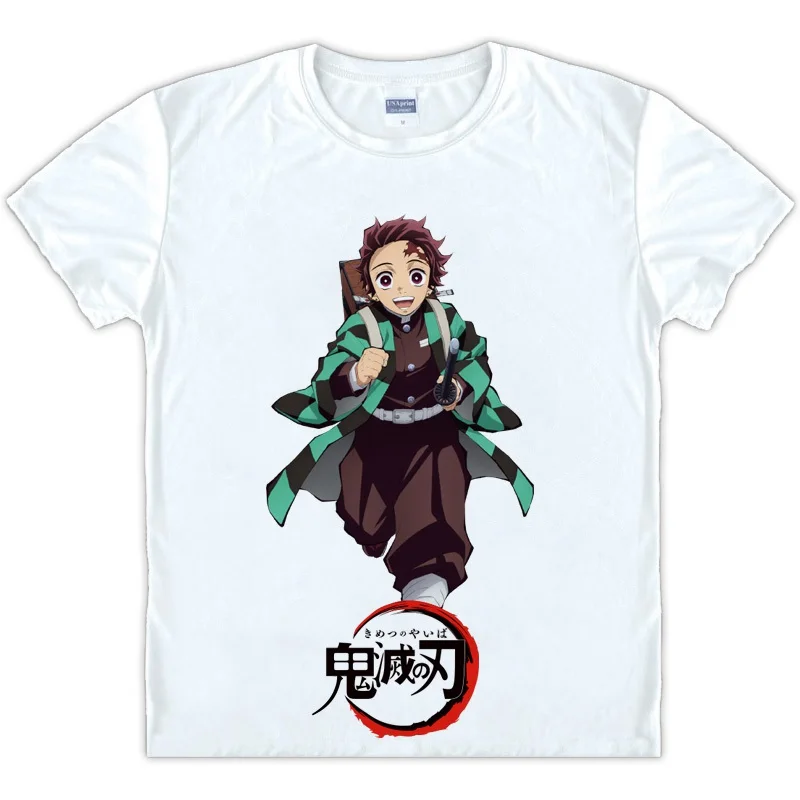 2019 обувь для косплея Аниме Kimetsu без Yaiba Футболка короткий рукав девочек и