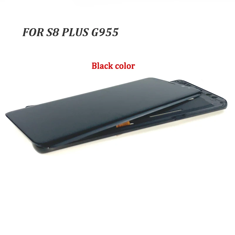 S8 Plus black frame Amoled S8 ЖК-дисплей с рамкой для SAMSUNG Galaxy S8 plus G955f G955 дисплей S8 G950 G950F сенсорный экран дигитайзер - Цвет: S8 Plus black frame