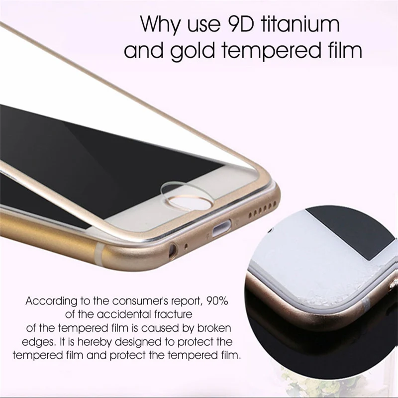 Защитное стекло закаленное 3D с закругленными краями для apple iphone 8 7 6plus | Мобильные