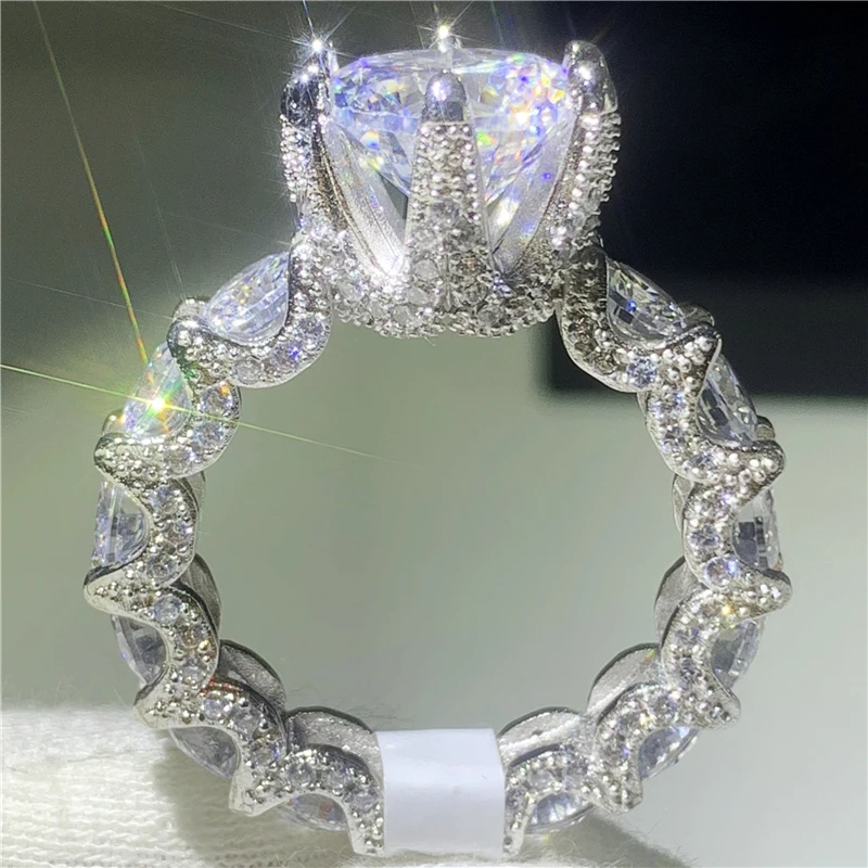 Женское Обручальное кольцо с фианитом из серебра 925 пробы|Кольца| |