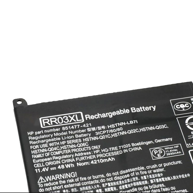 Батарея для ноутбука GZSM RR03XL HP 430 440 450 455 470 батарея G4 MT20 HSTNN-UB7C 851477-541 851610-850 |