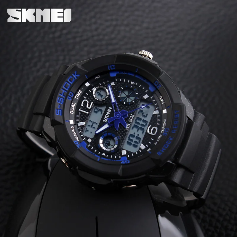 SKMEI детские спортивные часы модный светодиодный кварцевые цифровые для