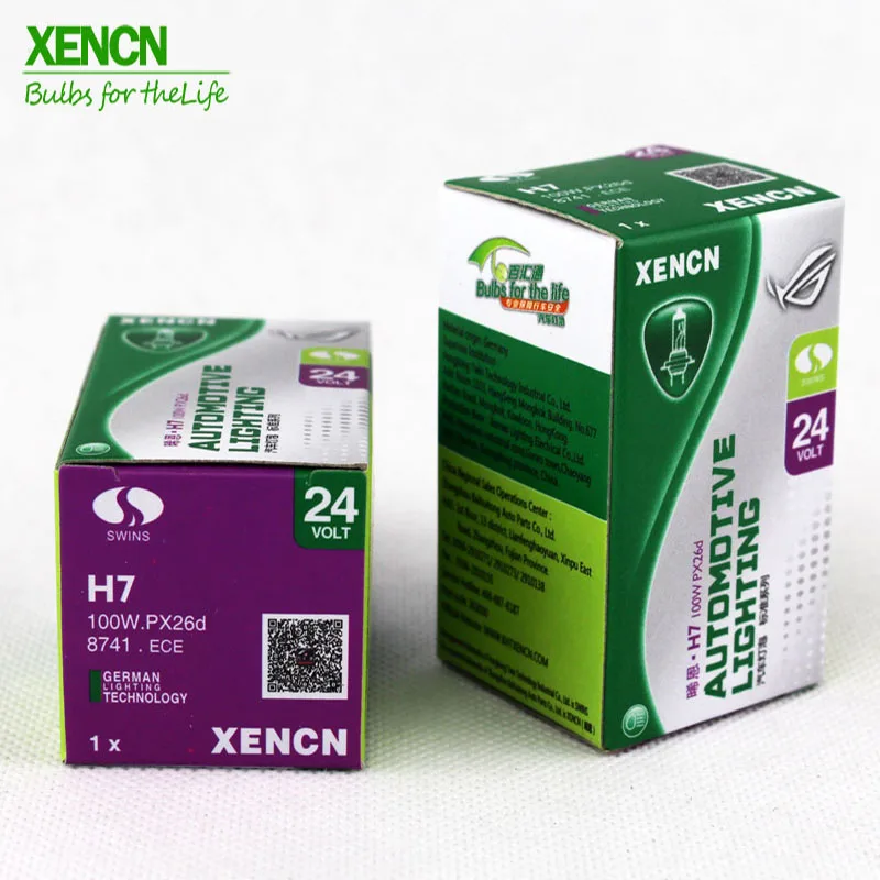 Автомобильные лампы XENCN H1 H3 H4 H7 24V 3200 K автомобильные фары для внедорожников