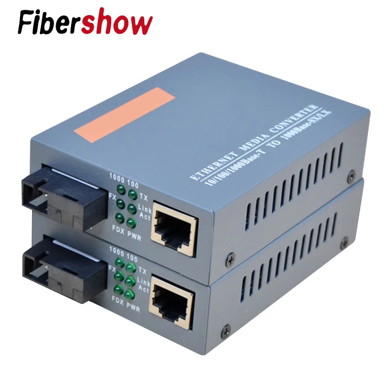 

Media Converter HTB-GS-03 Gigabit Fiber Optical 1000Mbps Single Mode Single Fiber SC Port 20KM External Power Supply 3 Pair