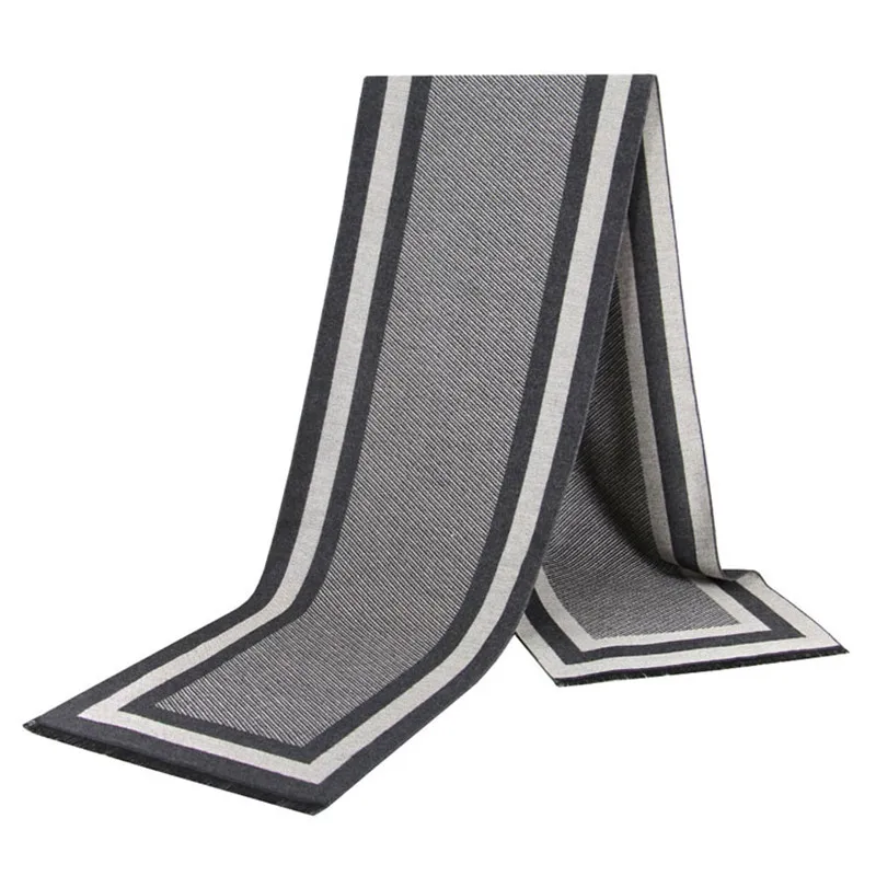 Зимний шарф для мужчин новинка брендовые пашминовые шарфы серые кашемировые