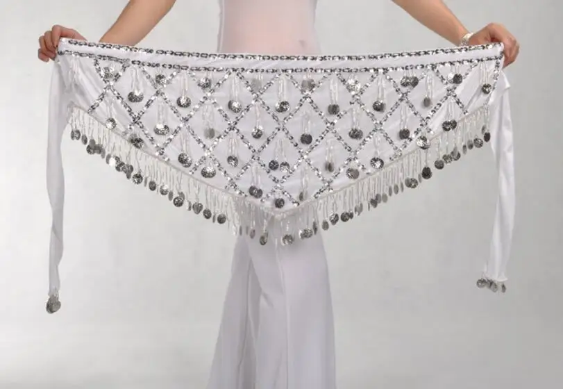 Бестселлер набедренный шарф для танца живота разных цветов пояс с монетами и