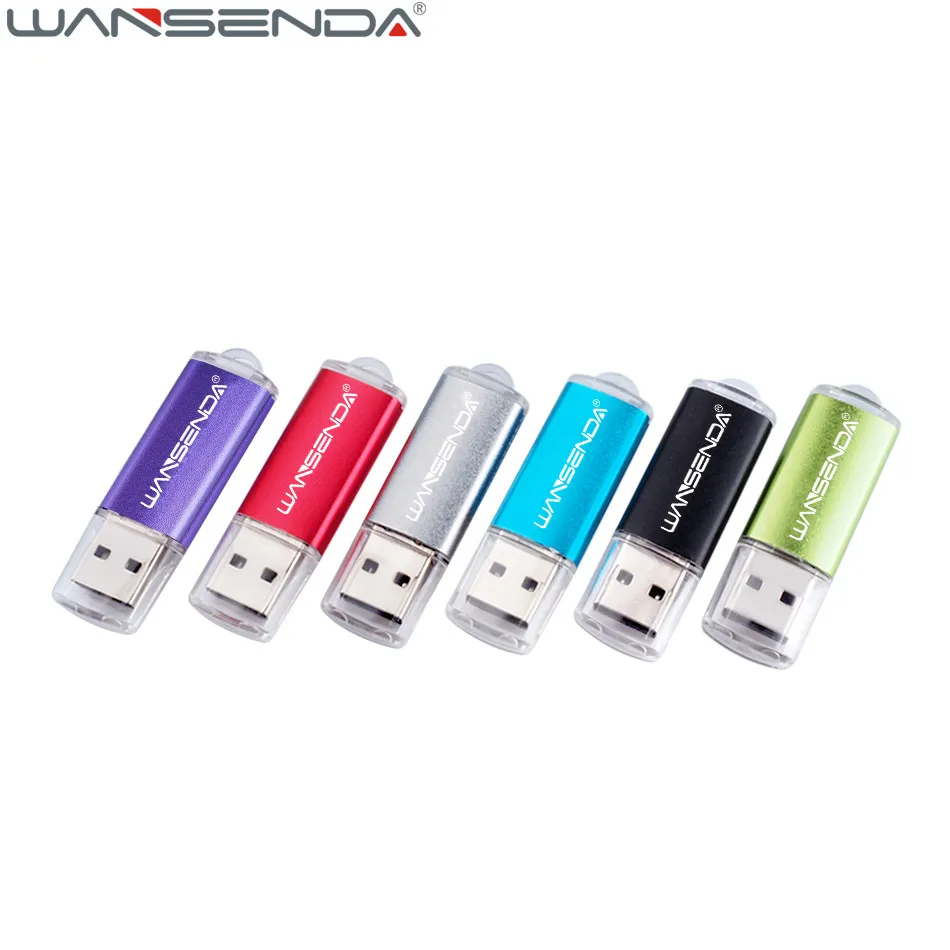 Мини флешка WANSENDA быстрая скорость 128 ГБ USB флеш накопитель 64 32 16 8 4 металлический