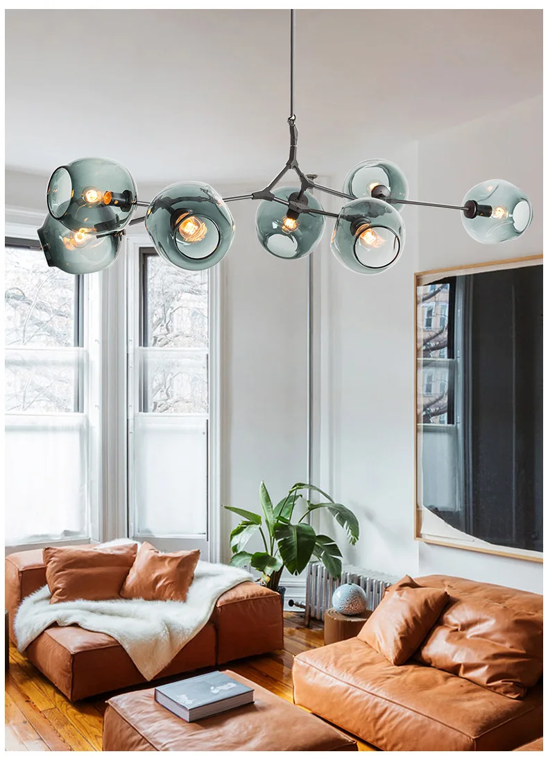 Скандинавская люстра пост Современная креативная Сеть Красная Волшебная бобы