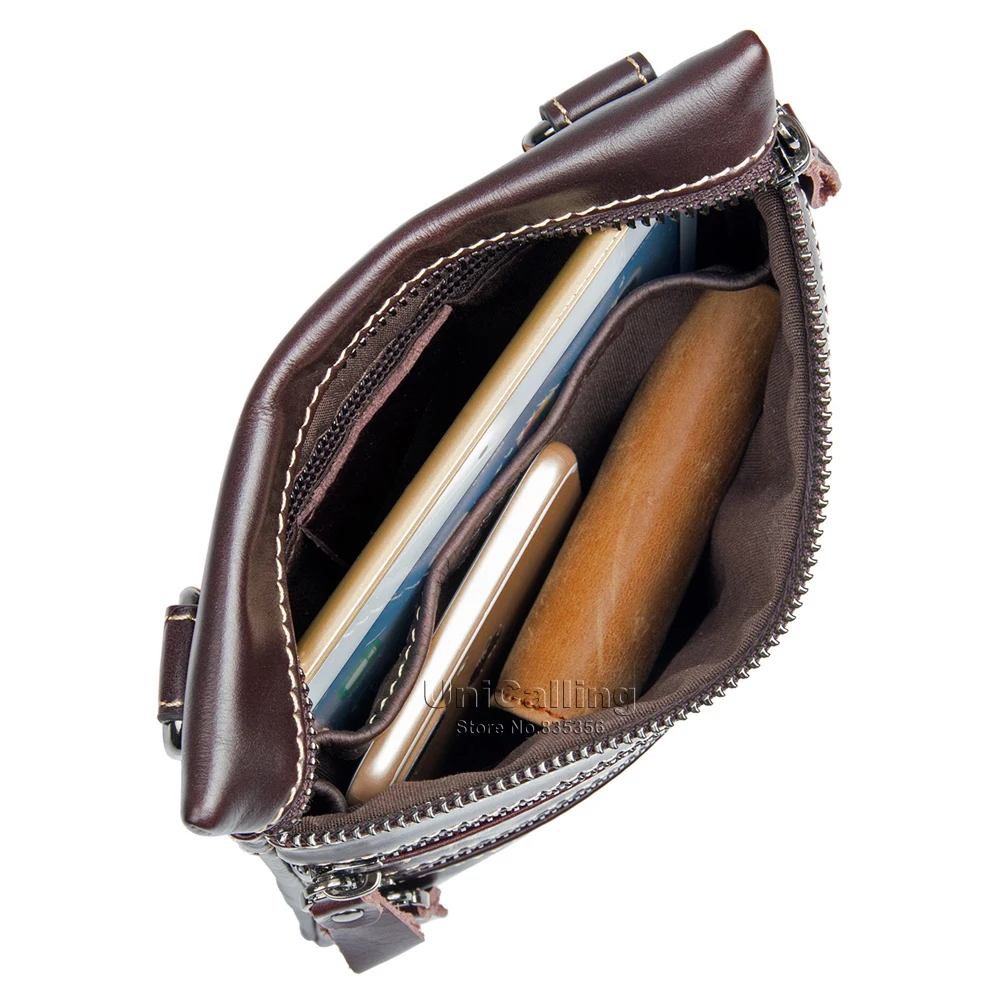 UniCalling 100% кожаная сумка-мессенджер для мужчин из натуральной кожи ретро мужские