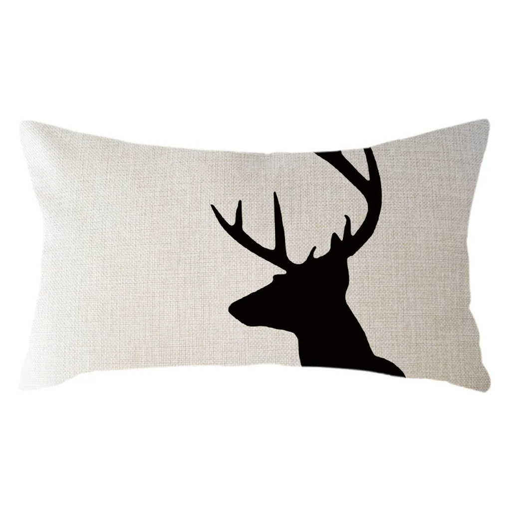 Reindeer Pillow Case Elk Cushion Cover Moose Throw Pillows Home Decorative | Дом и сад
