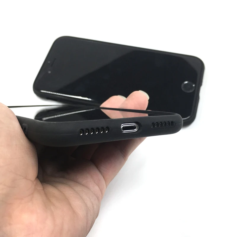 Милый мультяшный чехол QaQsam для iPhone X 6 6S 7 8 Plus черный белый с изображением животных