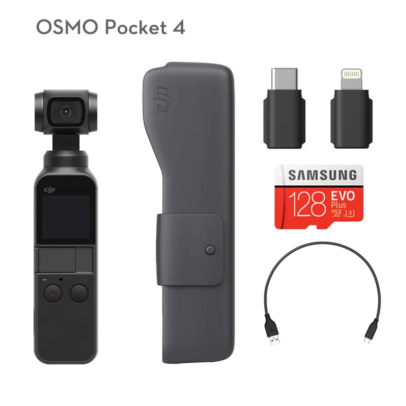 DJI Osmo карман 3-осевая стабилизированная для цифровой зеркальной камеры 4K 60fps видео DJI компактный и интеллигентая(ый) Osmo карман - Цвет: OSMO Pocket 4