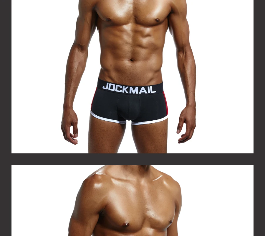 JOCKMAIL мягкое Мужское нижнее белье, боксеры, усиление выпуклости, пуш-ап чашечки, нижнее белье, мужские шорты, трусы для увеличения размера, мужские трусы
