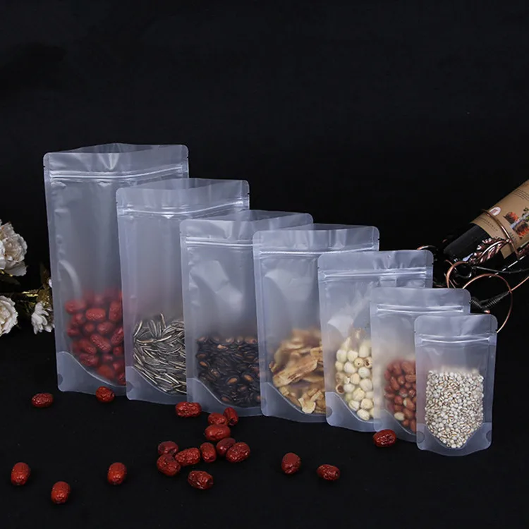 50 шт. матовые пластиковые пакеты Ziplock прозрачные подарочные травяные кофе