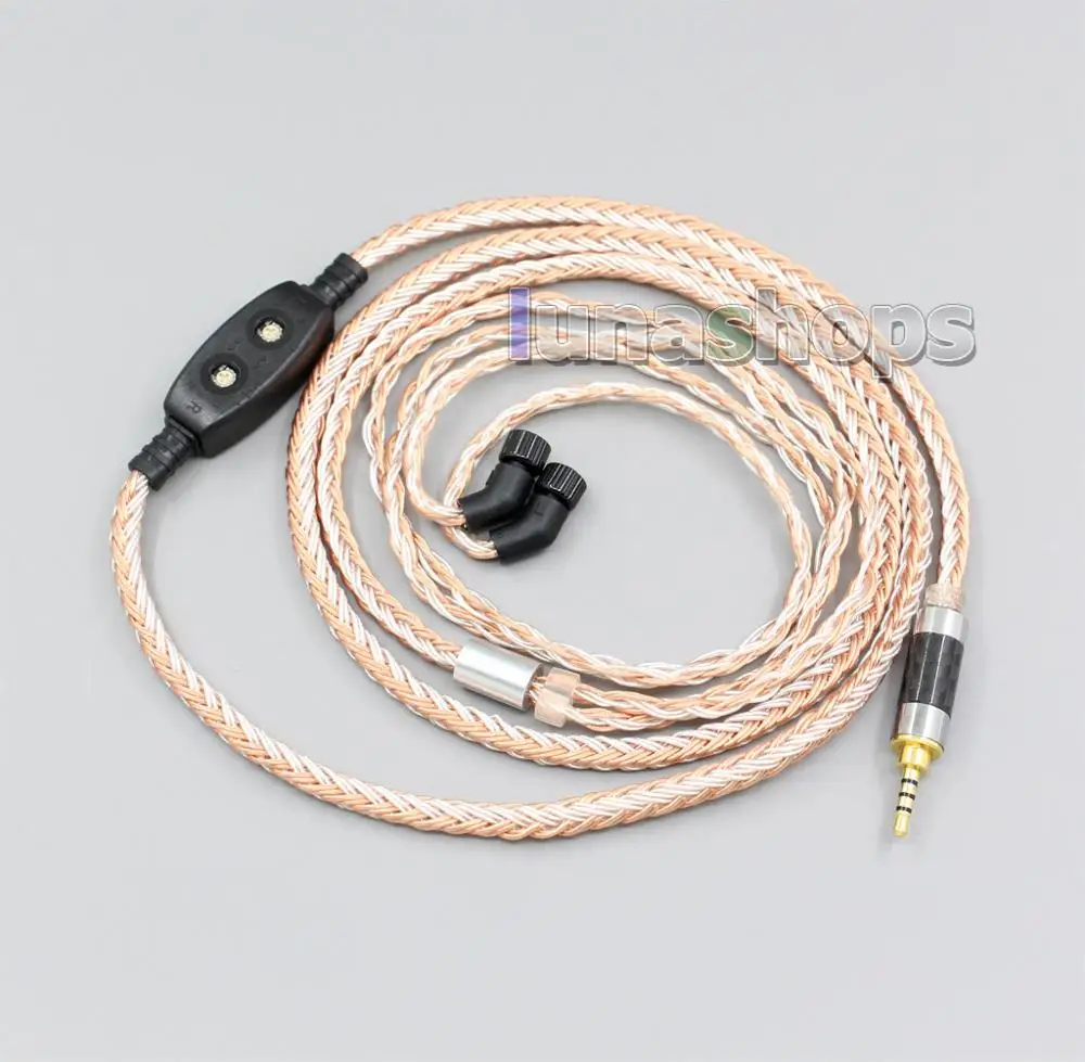 LN006259 2 5 мм 4 16 ядер OCC посеребренный смешанный кабель для наушников AKR03 Roxxane JH Audio JH24