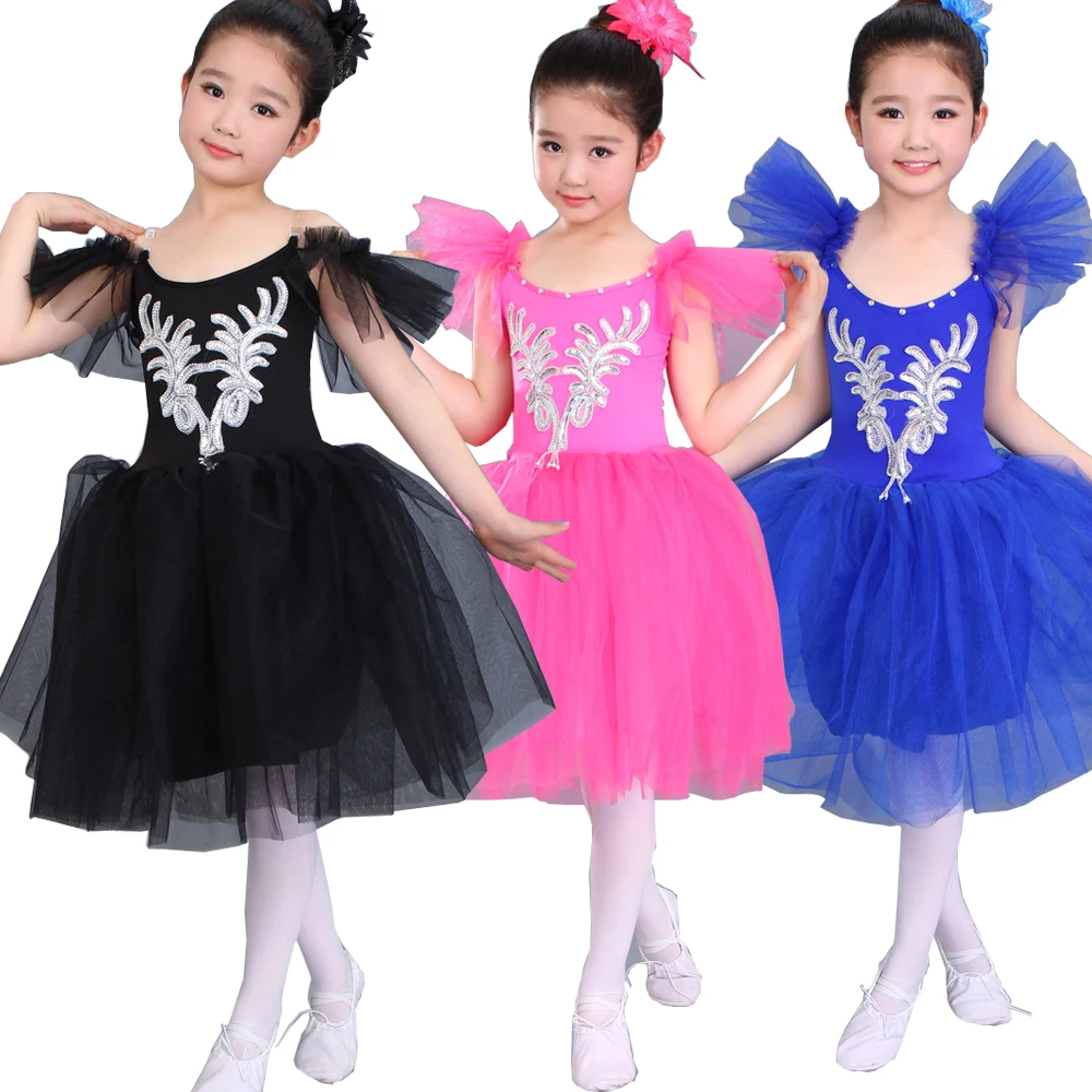 Танцевальное платье для девочек костюмы сценической вечеринки с лебедем и