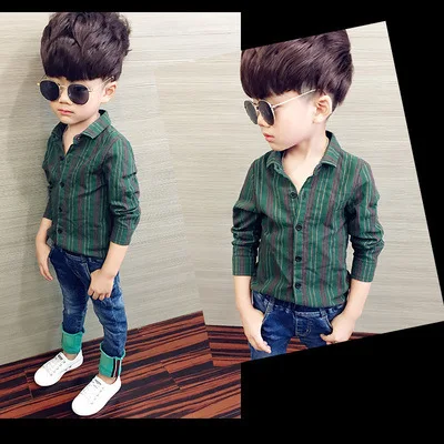 Рубашки для мальчиков весна осень 2020 рубашки с длинным рукавом маленьких топы