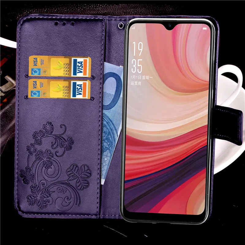 Чехол из искусственной кожи с защелкой для OPPO AX7, чехол для книги, кошелек, подставка для карт, чехол для телефона OPPO A3S A5S, AX5S, A5, A7, K1, чехол