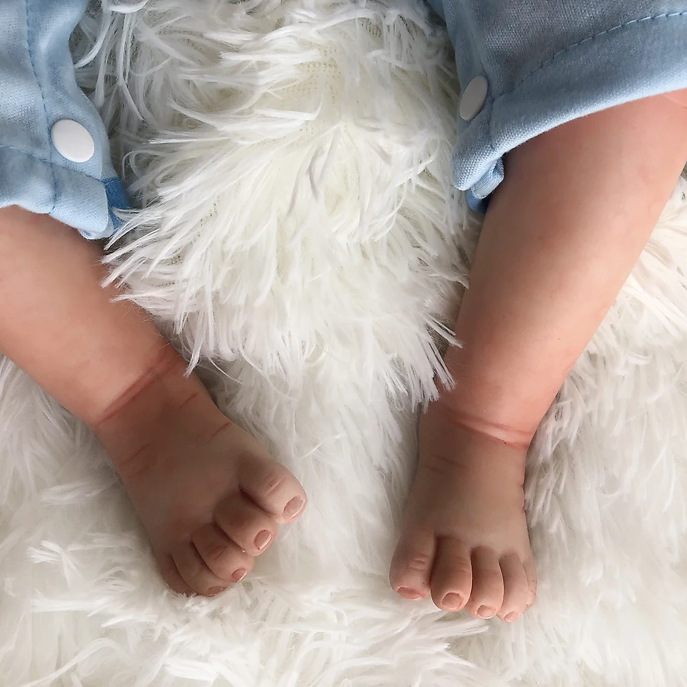 Кукла реборн Мягкая силиконовая 22 дюйма коллекционная кукла младенец на ощупь