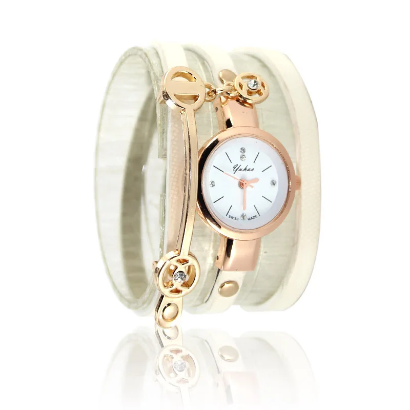 Новый модный кожаный браслет для девушек женские часы высокого качества отдыха