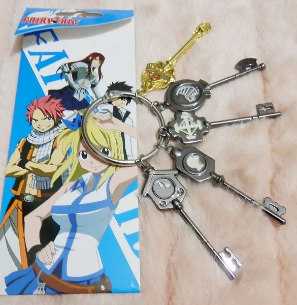 Брелок для ключей косплея Люси из аниме Фея хвост золотой брелок со шкалой и