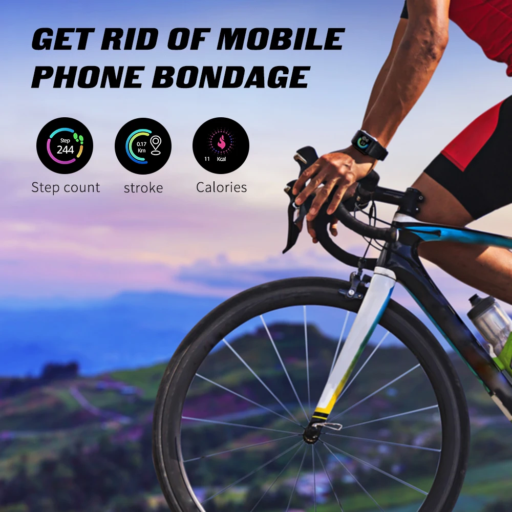 Сенсорный экран Bluetooth Водонепроницаемые Смарт часы Браслет фитнес трекер