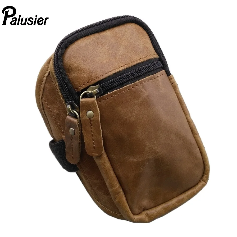 Мужская винтажная сумка кошелек повседневная Дорожная из натуральной кожи с