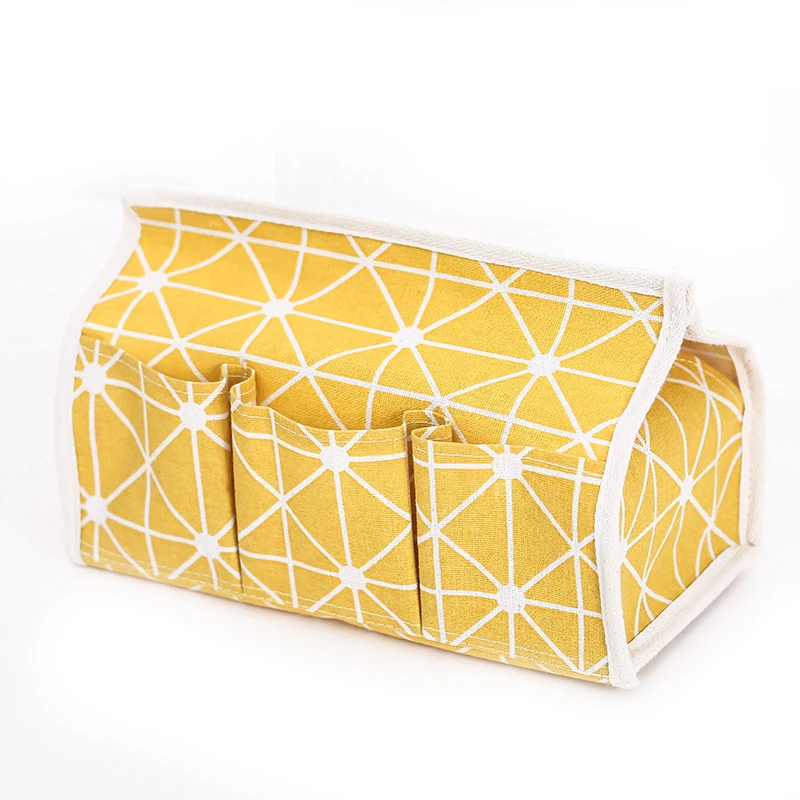 6 карманов хлопковая коробка для салфеток многофункциональная настольная