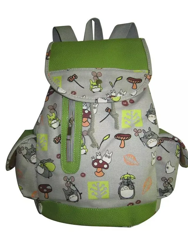 316 # семь цветов Детский рюкзак Холщовая Сумка с принтом Хаяо Миядзаки Мой сосед