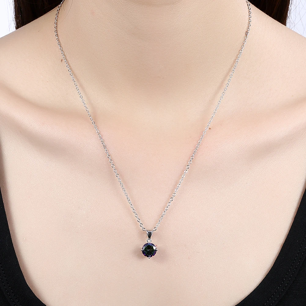 Новая мода Цвет Невидимый Циркон Цепочки и ожерелья Простой звено цепи Шарм