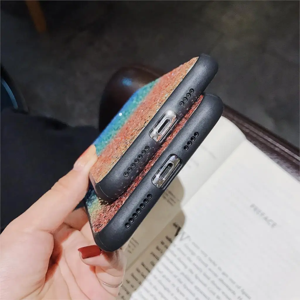 Роскошный градиентный блестящий чехол красный mi Note 7 для Xiaomi 8 Lite 9 защитный модный