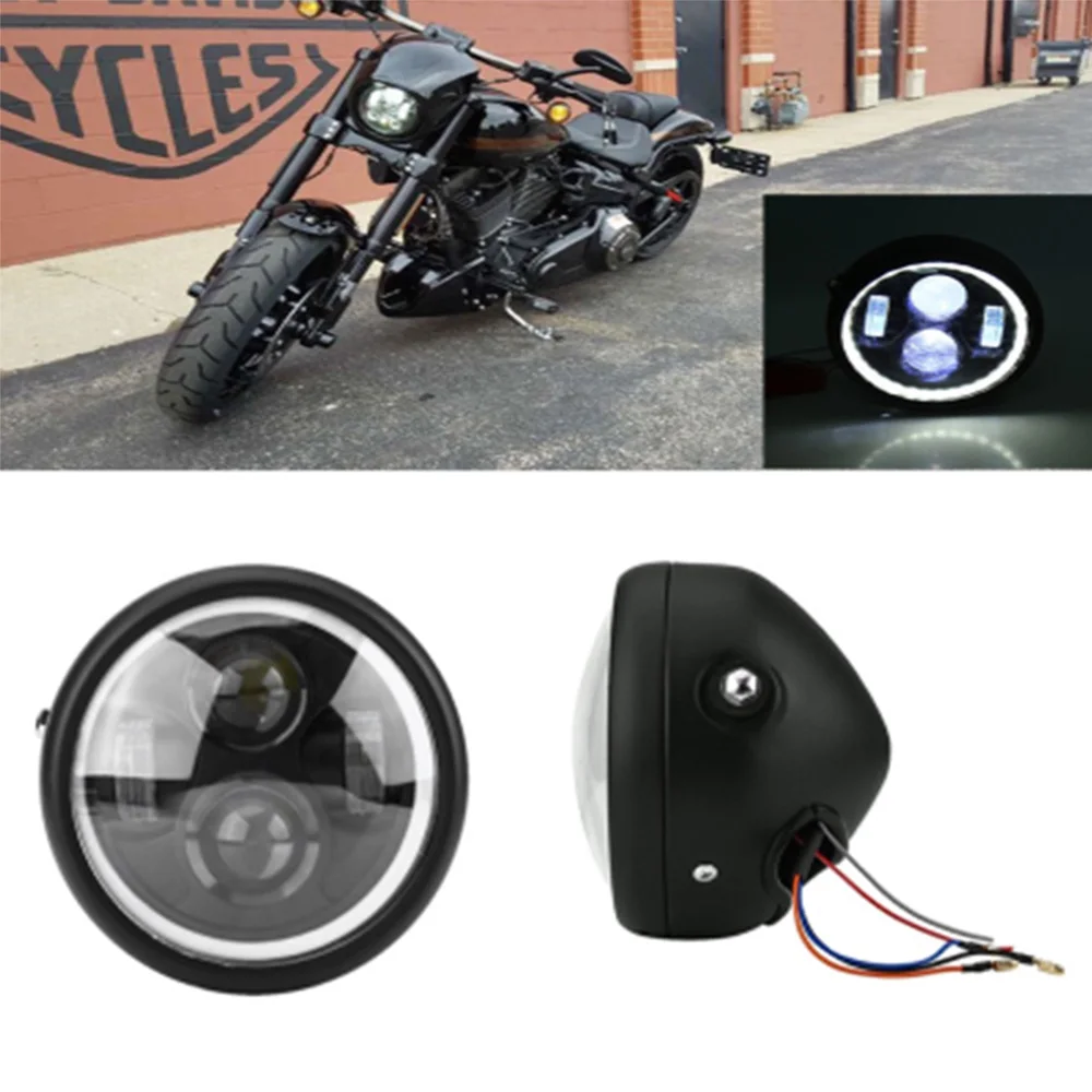 12V 5.75 Inch Aluminium Led Headlight For Harley Motorcycle LED Headlight Motorbike Spotlight Headlamp
