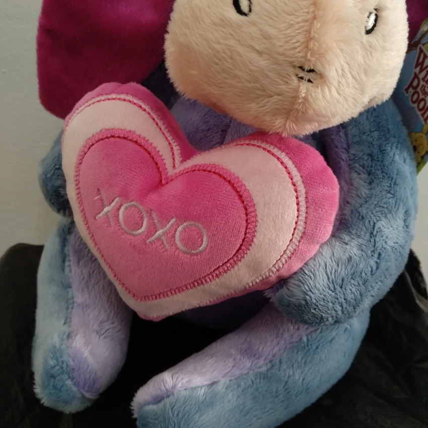 Сидя 28 см 2 стиля Disney Eeyore Ослик Мягкие игрушки Плюшевые животные держатель любви