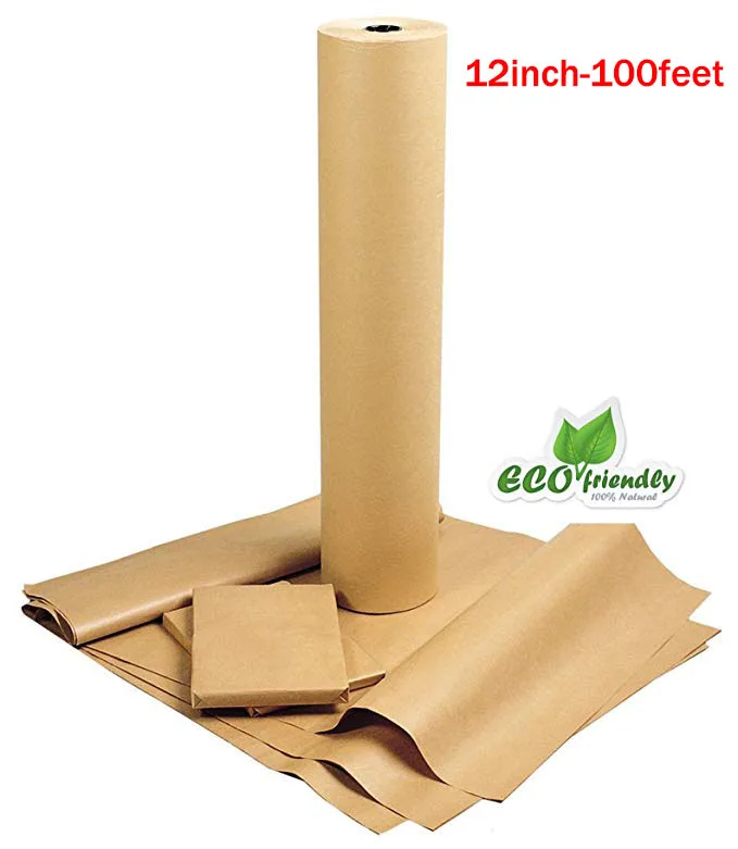 12inch-100Feet крафт-бумага переработанная бумага для упаковки подарочной цветочной бумаги, скрапбукинг Рождественская упаковочная бумага упаковка