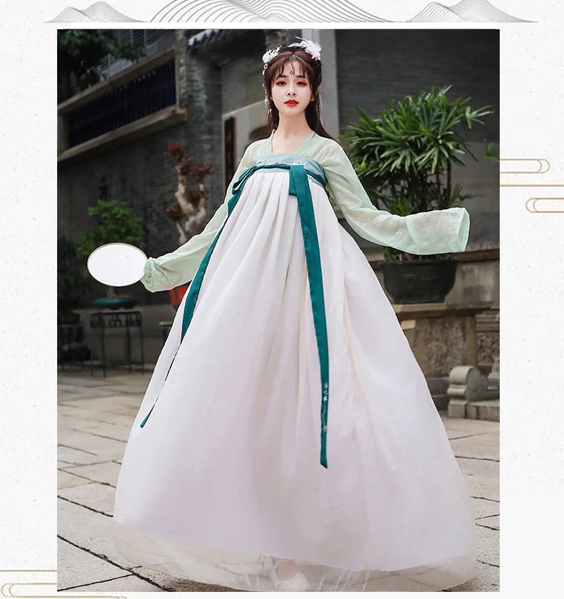 Hanfu Женский Китайский древний костюм розовое/зеленое платье феи карнавальный костюм Взрослый карнавальный наряд сценическая одежда Hanfu bl77