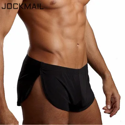 JOCKMAIL, мужские боксеры, шорты, пижама, с разрезом по бокам, для геев, нижнее белье, шорты, трусы, трусы, сексуальные, Cueca Homme, модная одежда для сна