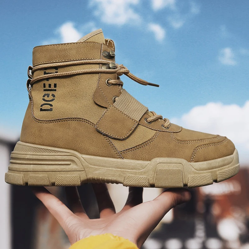 Высококачественные модные зимние мужские Ботинки Martin теплые рабочие ботинки на