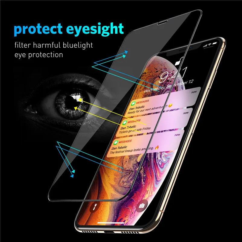 9D 2 шт./лот Защита экрана для iPhone X XS 11 Pro MAX 7 8 6 6S SE XR защитная пленка из закаленного